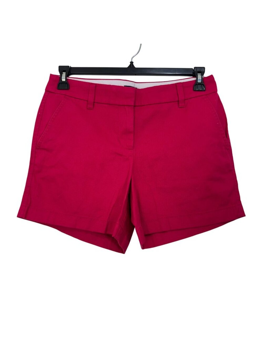 J.Crew Womens Women Magenta Pink Chino Shorts Size 6 Cotton Blend Slash Pockets